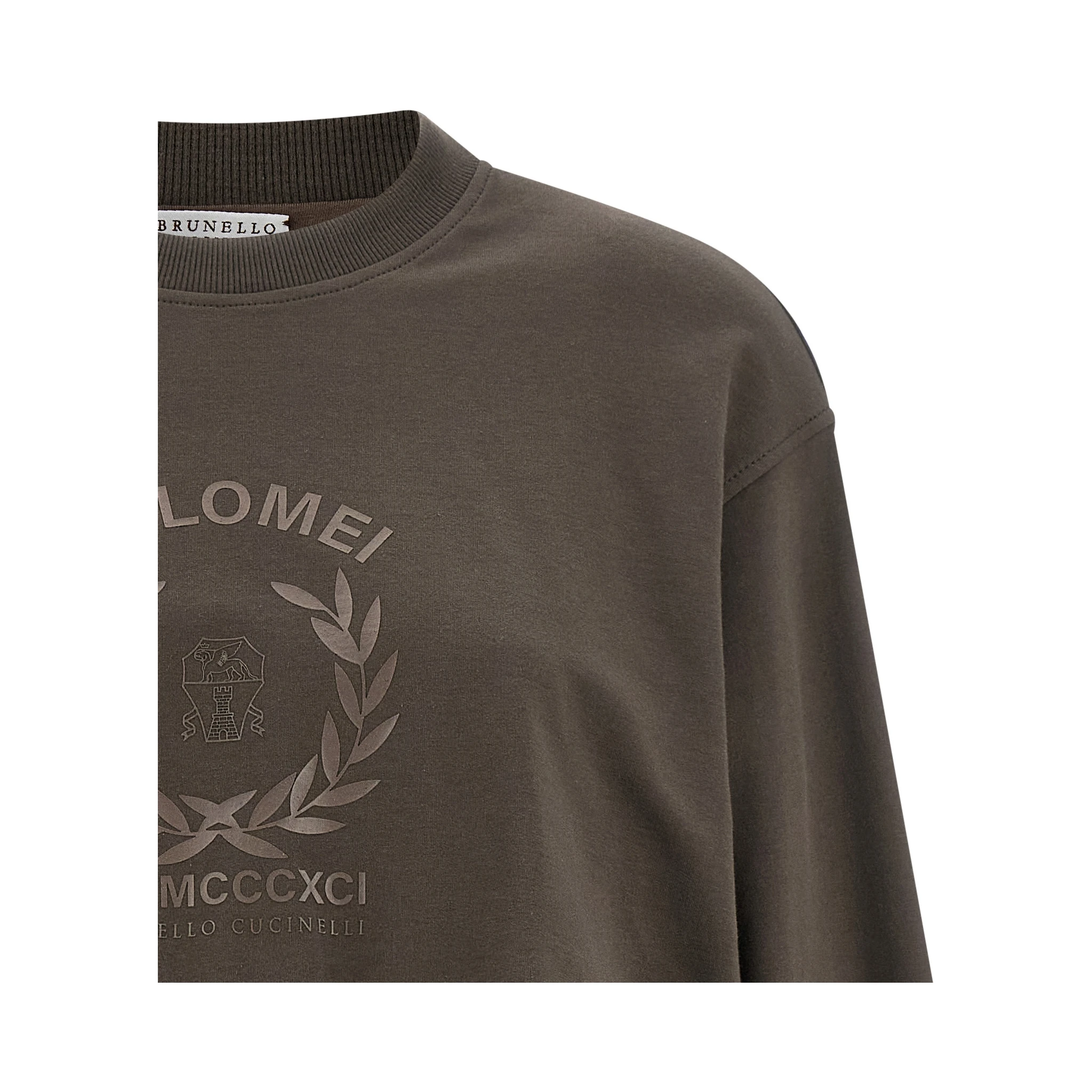 Brown Cotton Sweatshirt