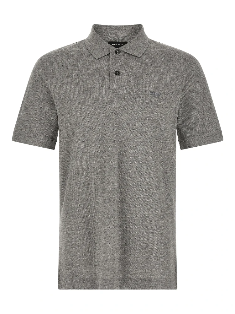 Gray Cotton Polo Shirt