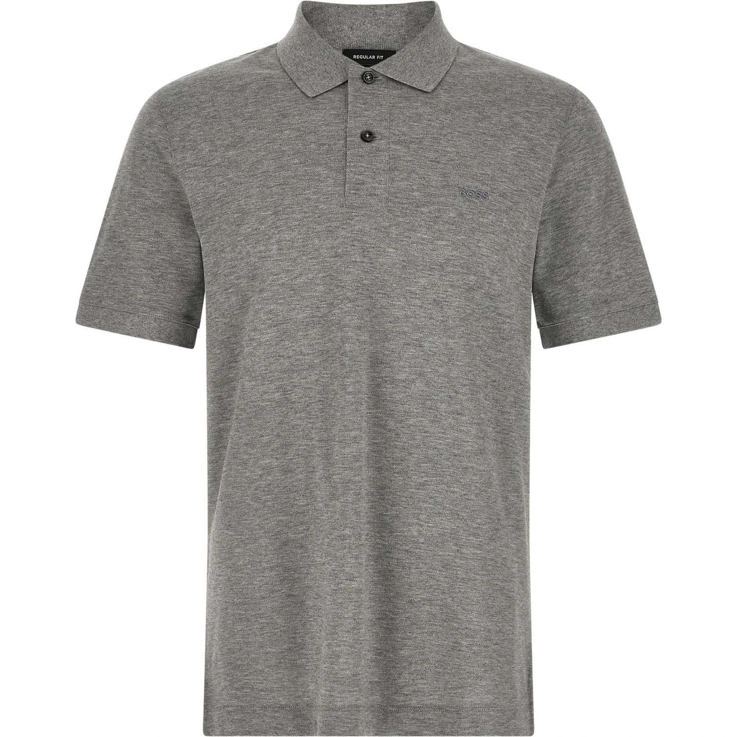 Gray Cotton Polo Shirt