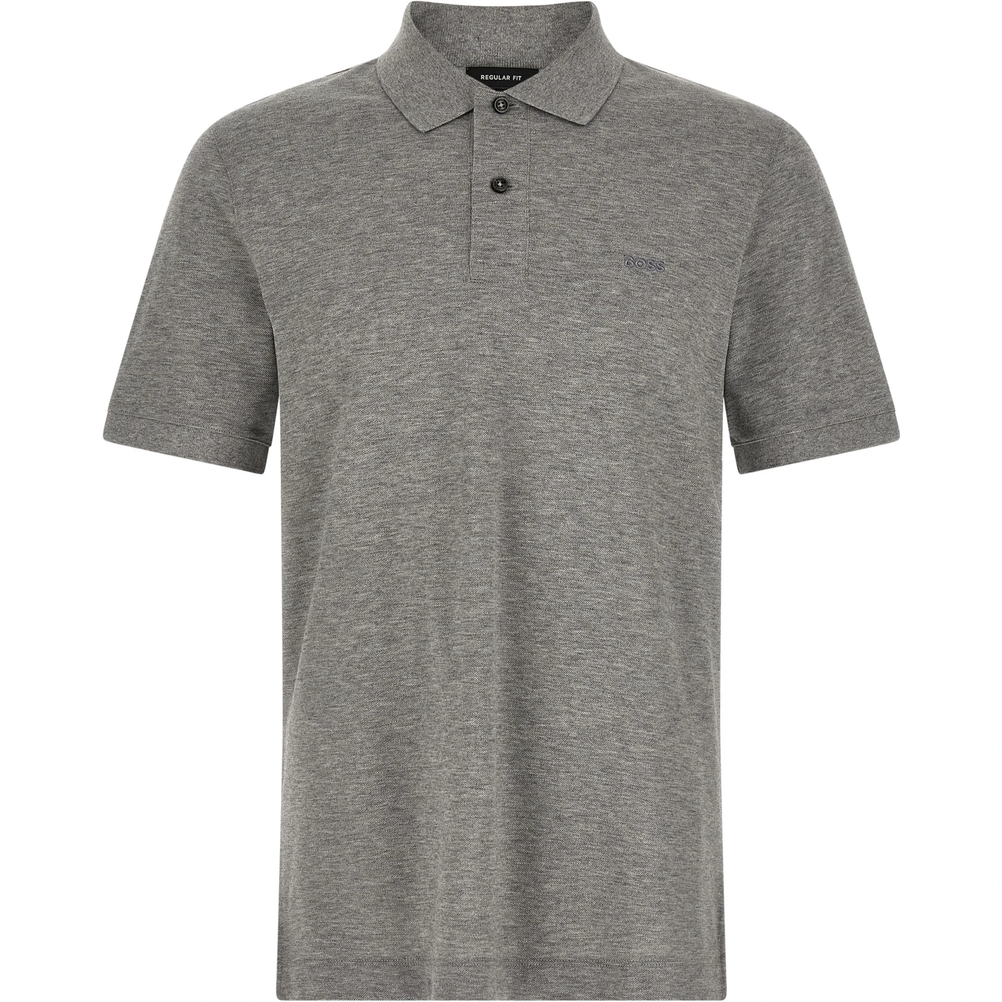 Gray Cotton Polo Shirt