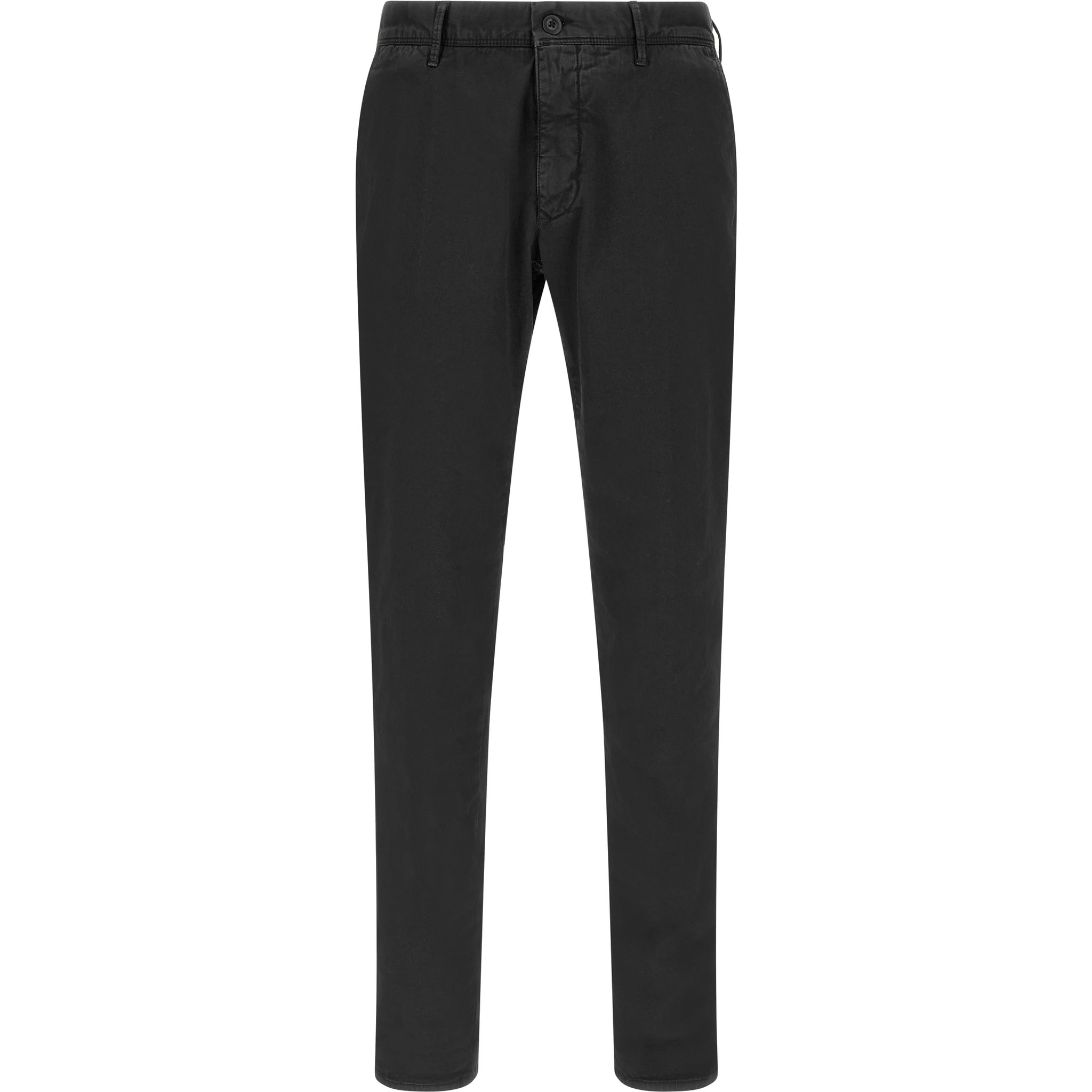 Black Cotton Casual Pants