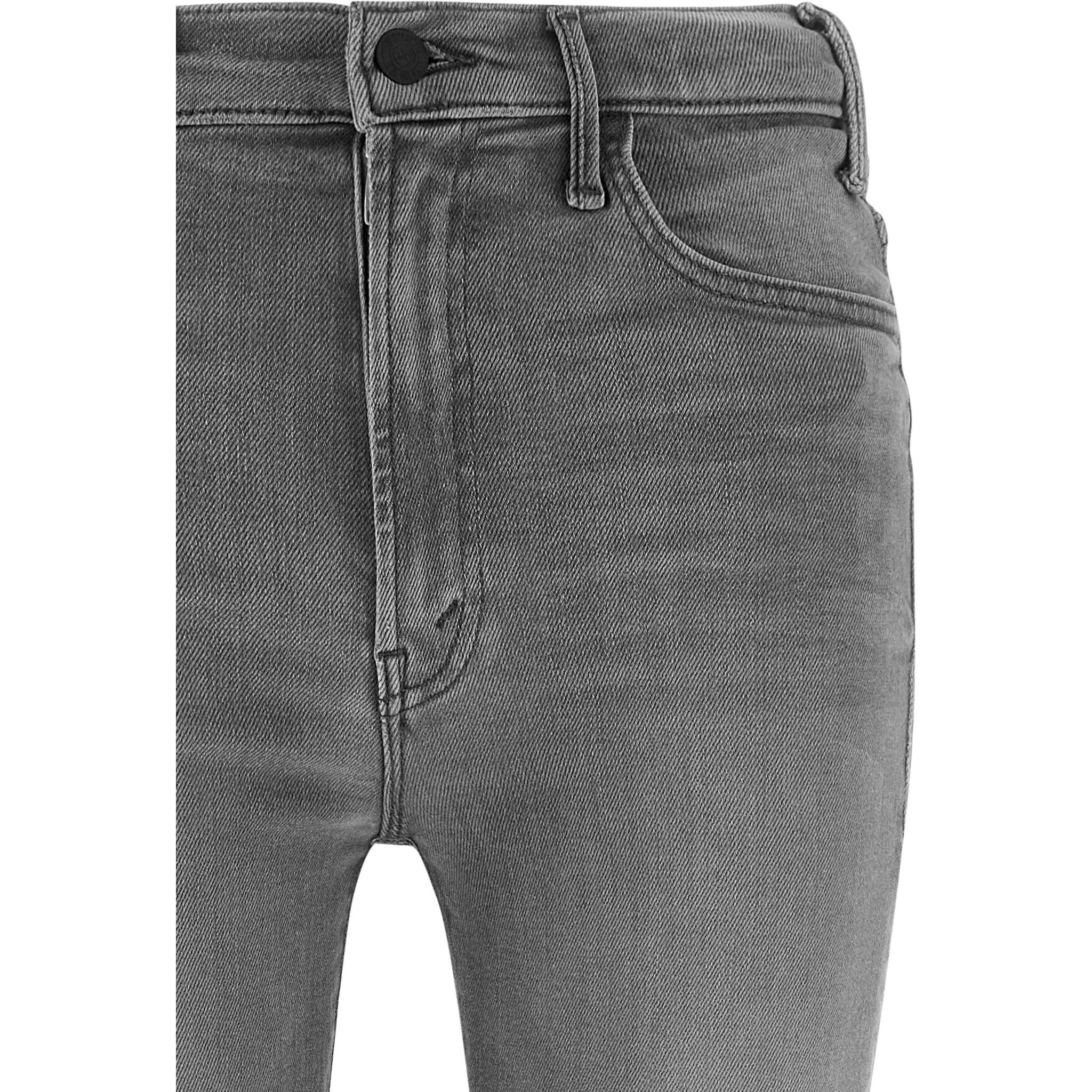 Gray Cotton Skinny Jeans