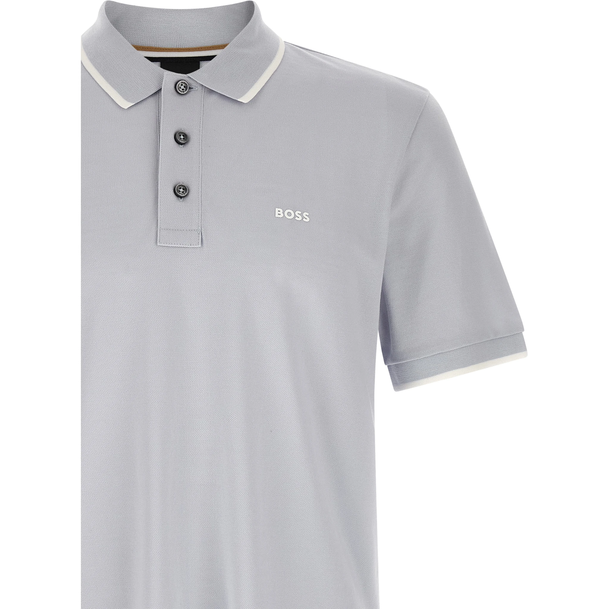 Blue Cotton Polo Shirt
