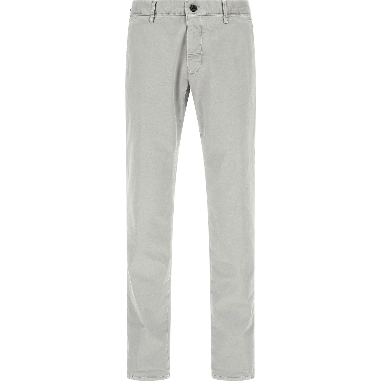 Gray Cotton Casual Pants