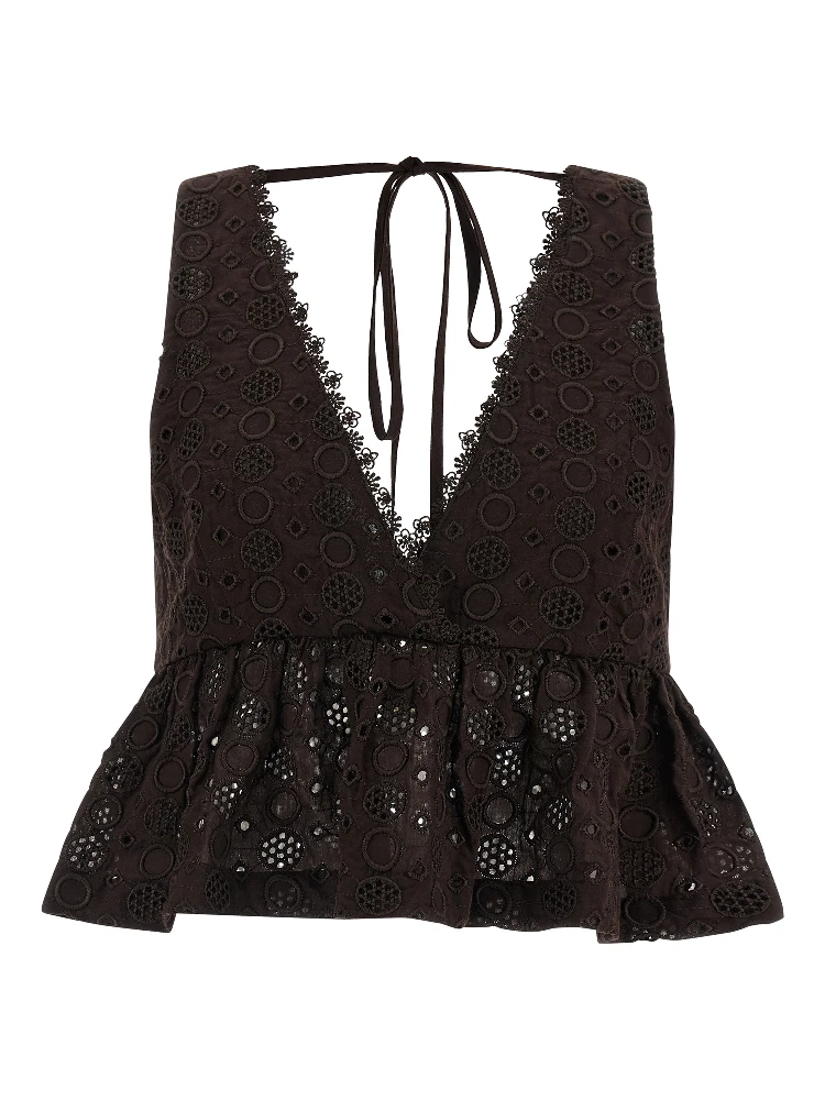 Brown Cotton Blouse
