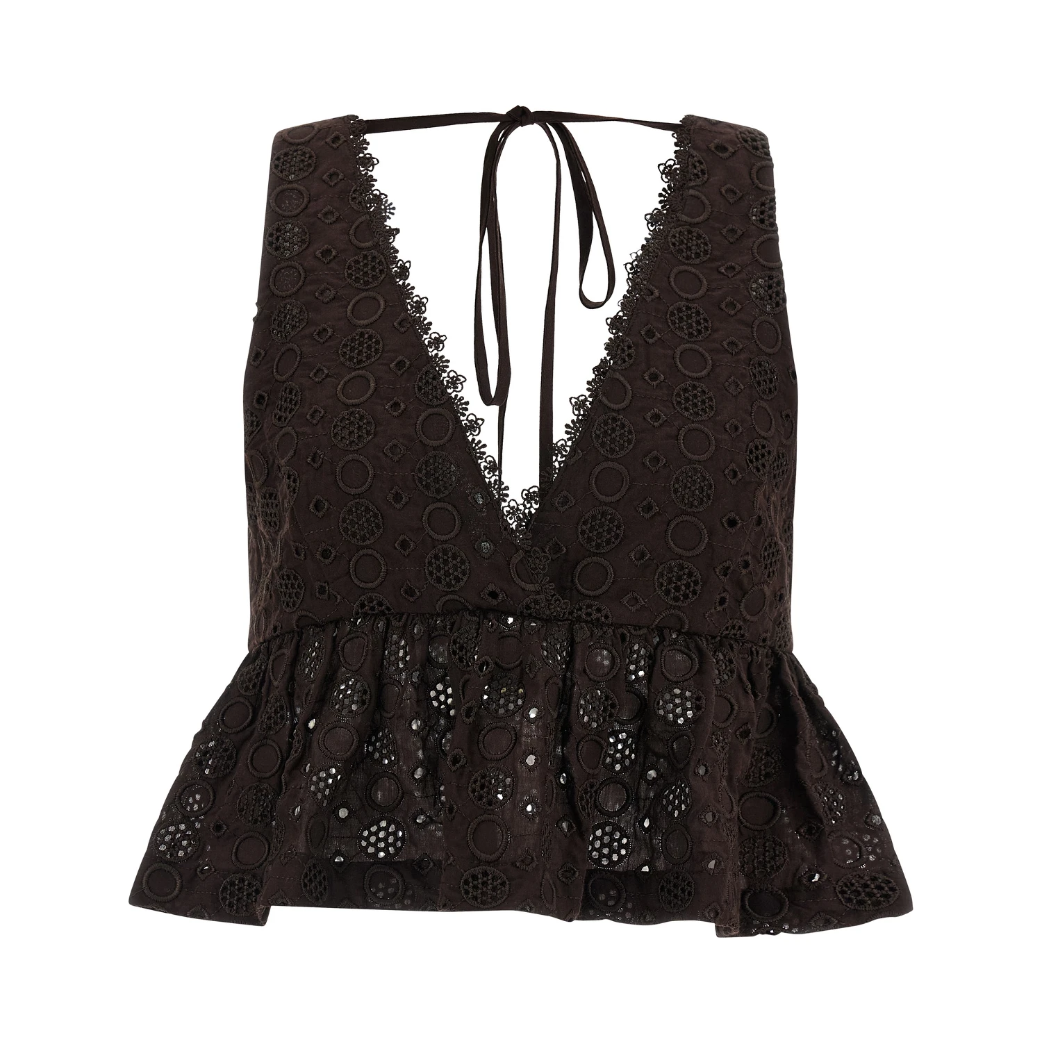 Brown Cotton Blouse