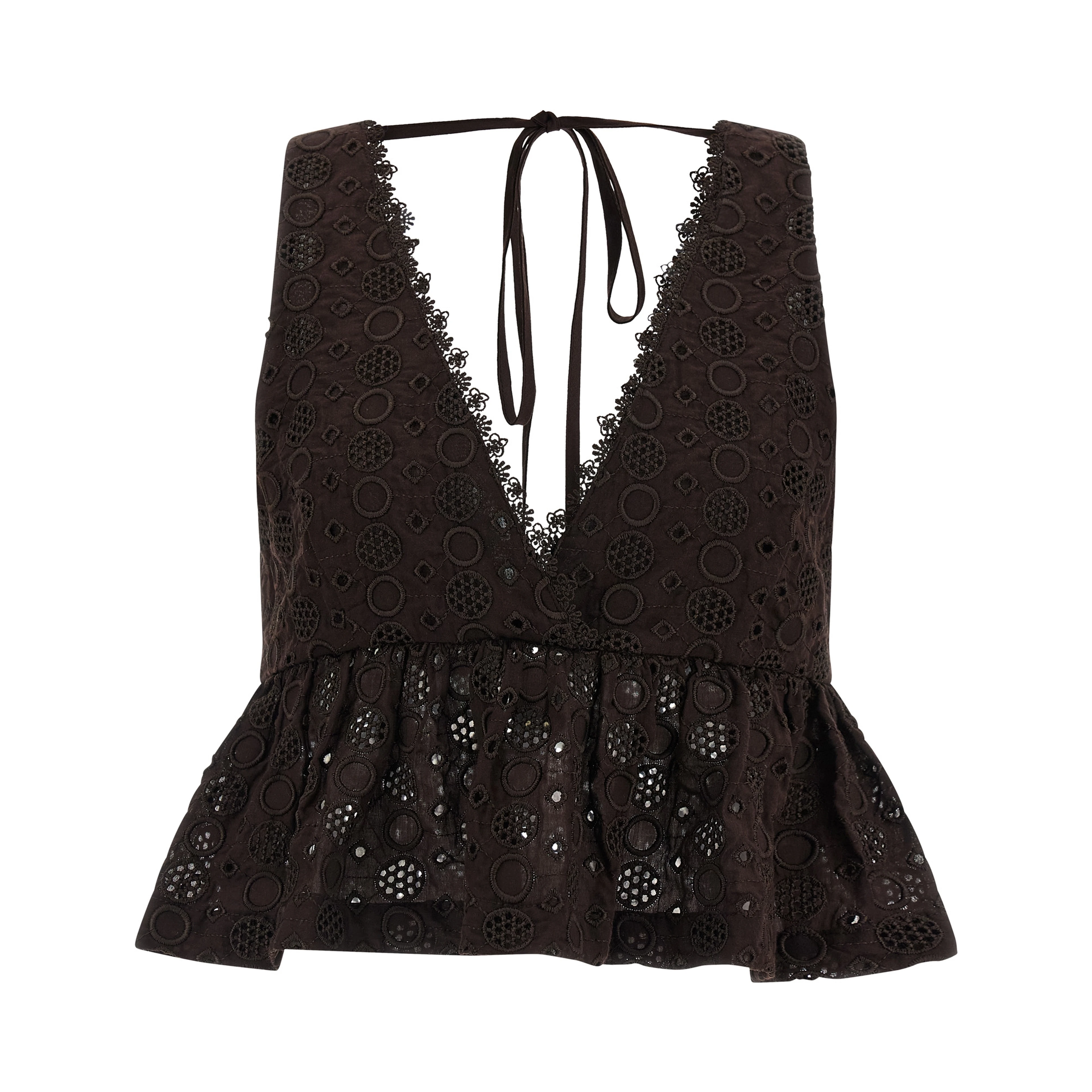Brown Cotton Blouse