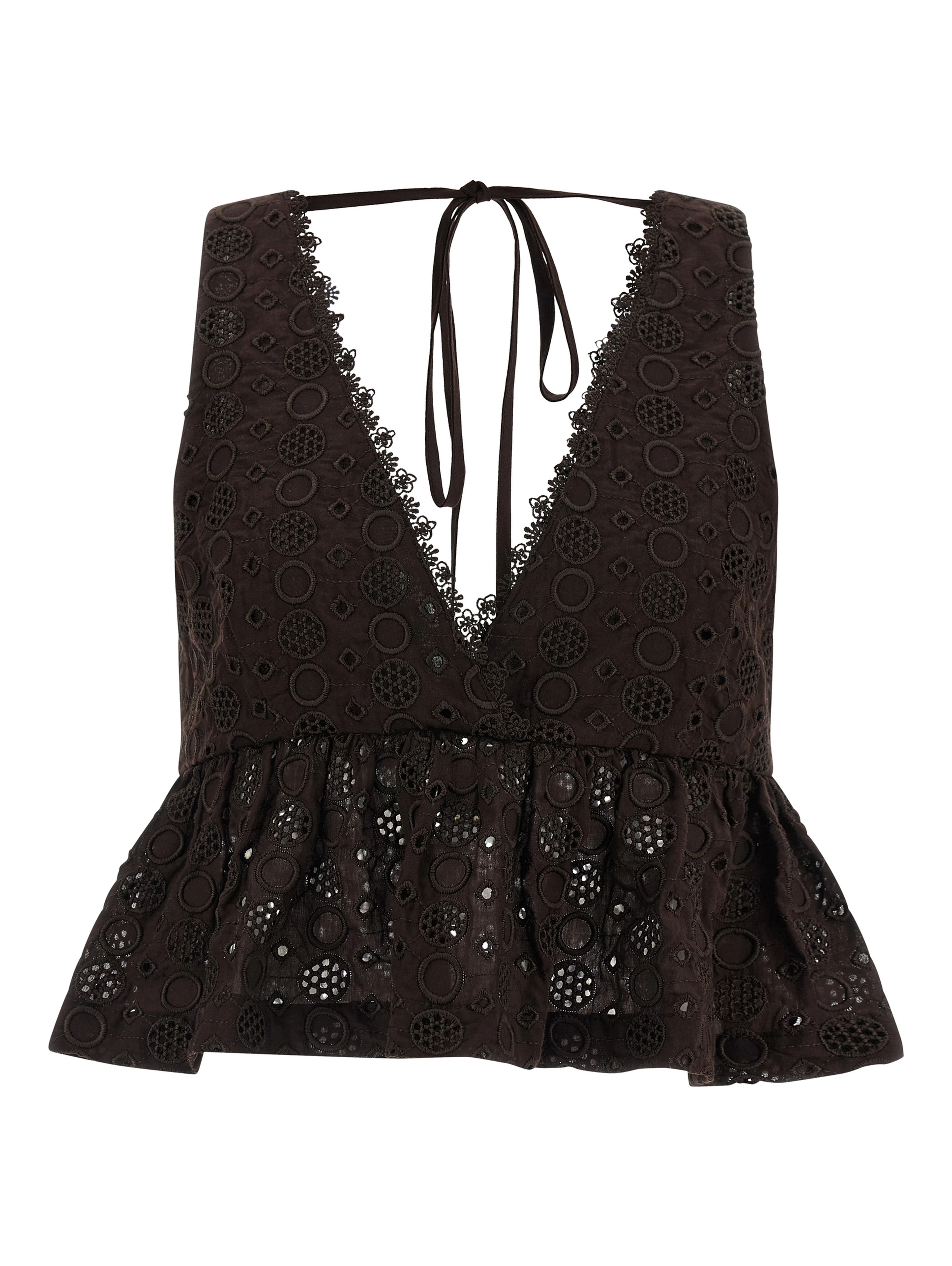 Brown Cotton Blouse