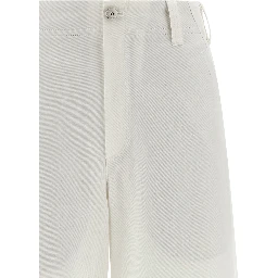 White Cotton Chino Pants