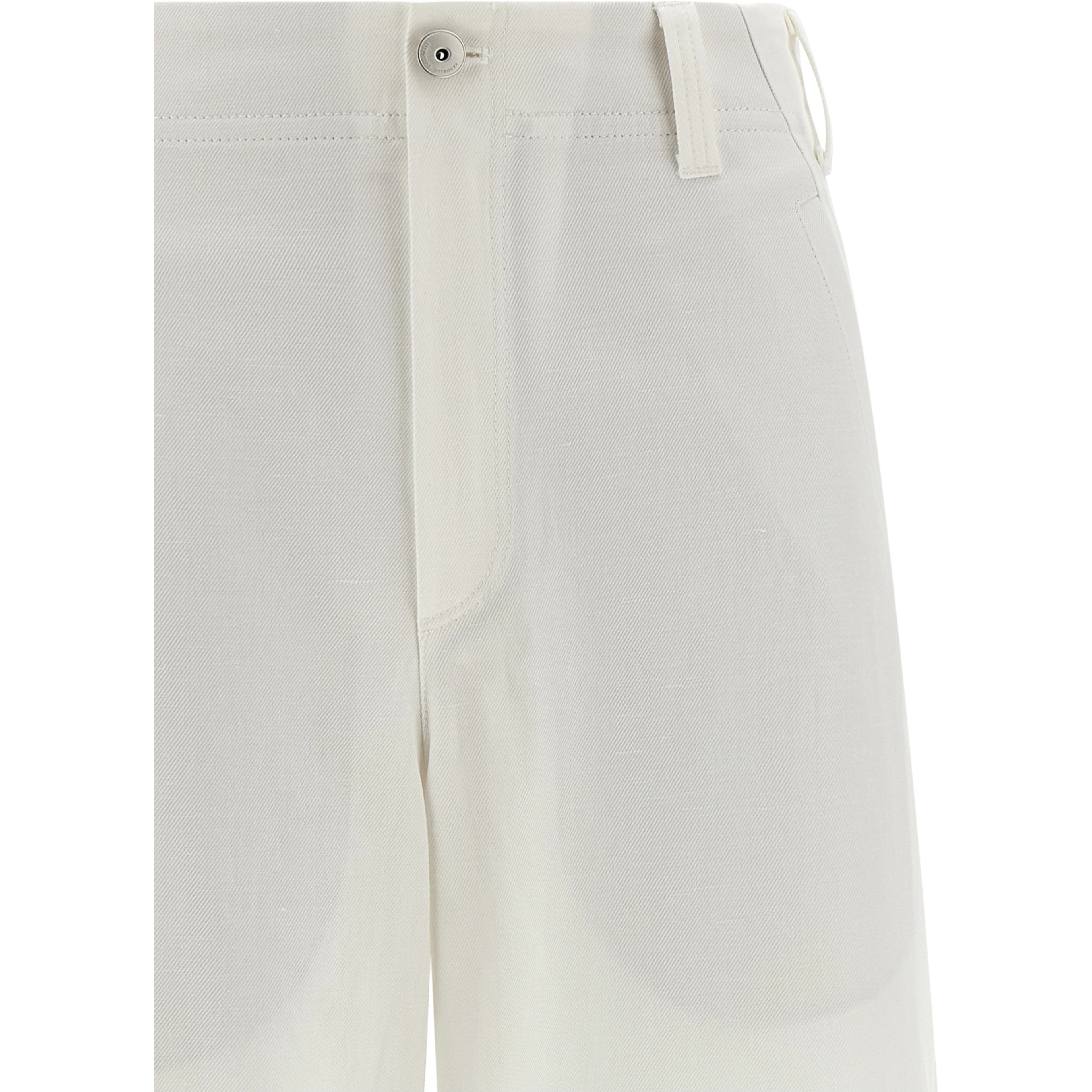 White Cotton Chino Pants
