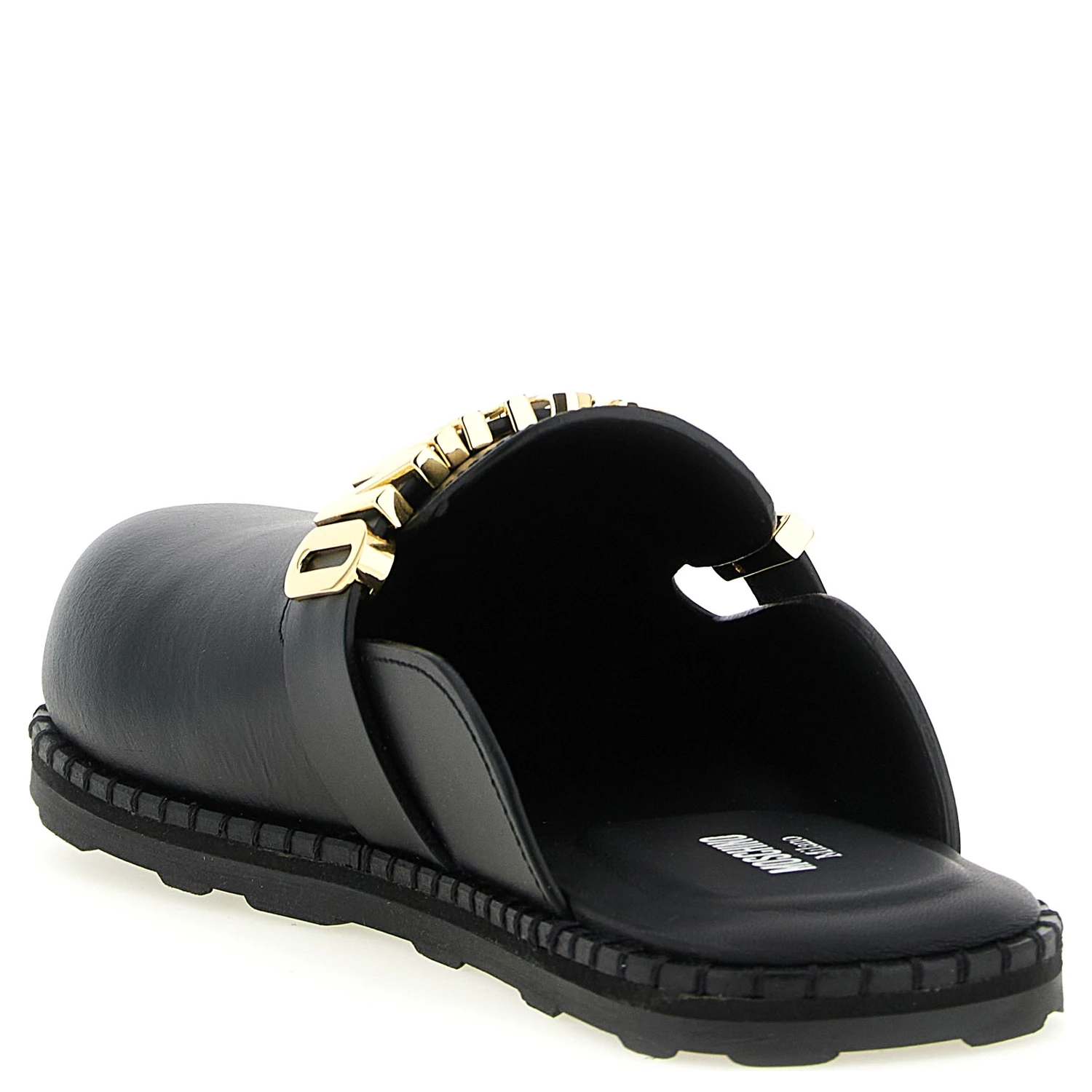 Black Calfskin Clogs