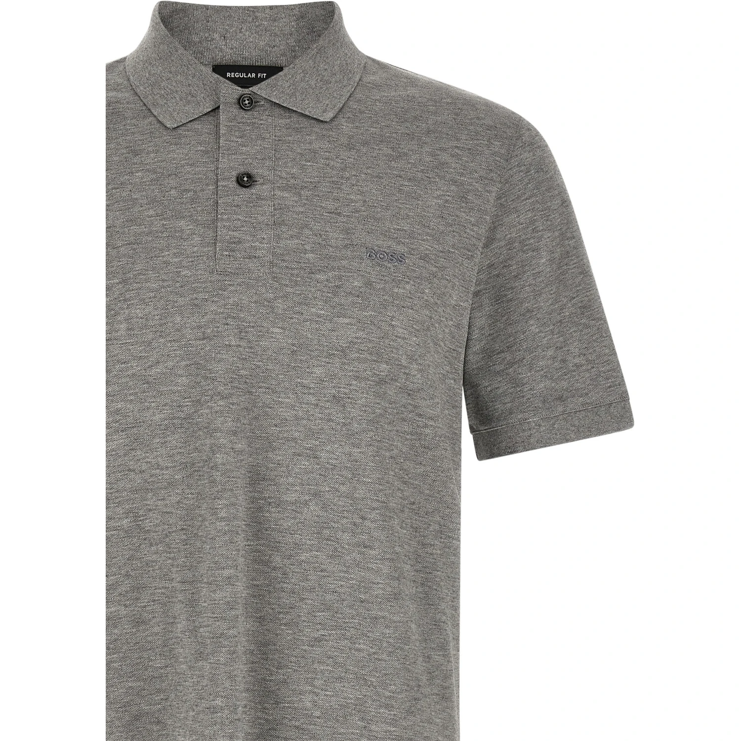 Gray Cotton Polo Shirt