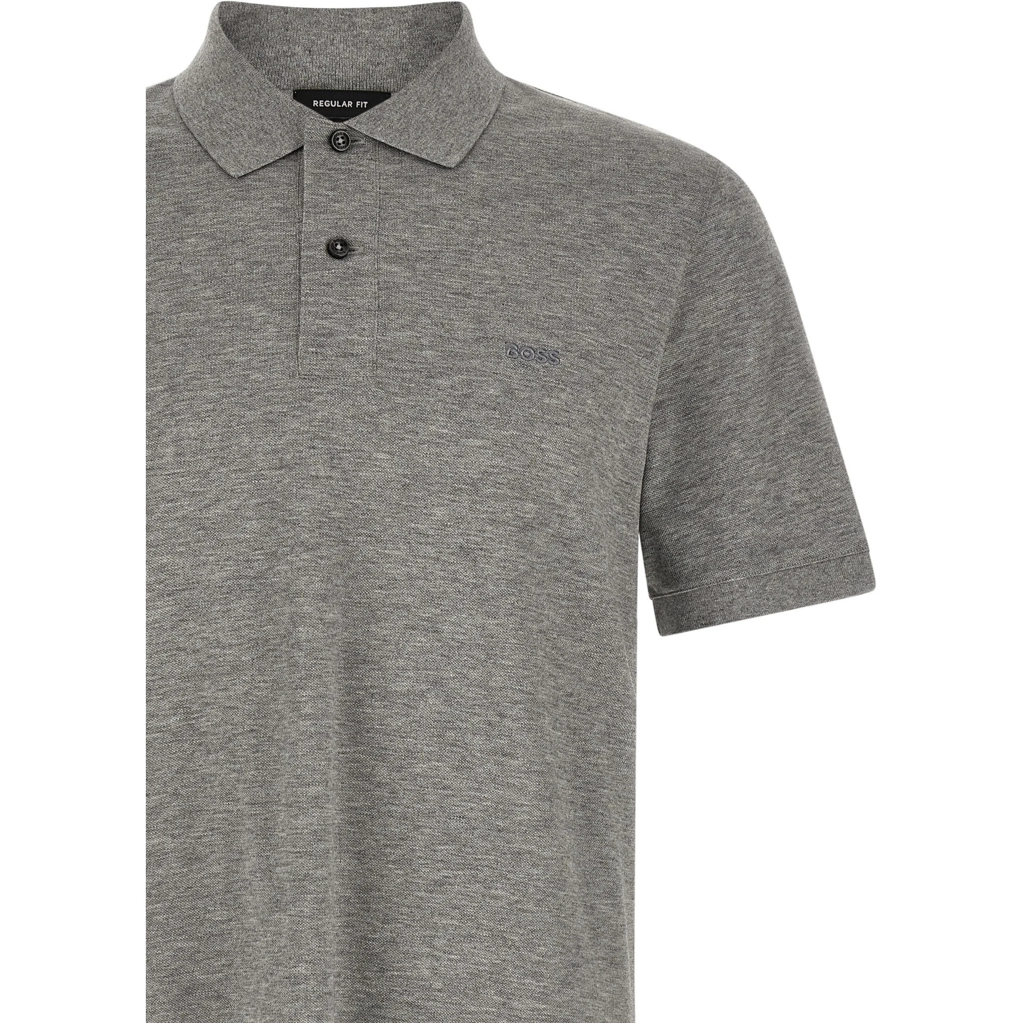 Gray Cotton Polo Shirt