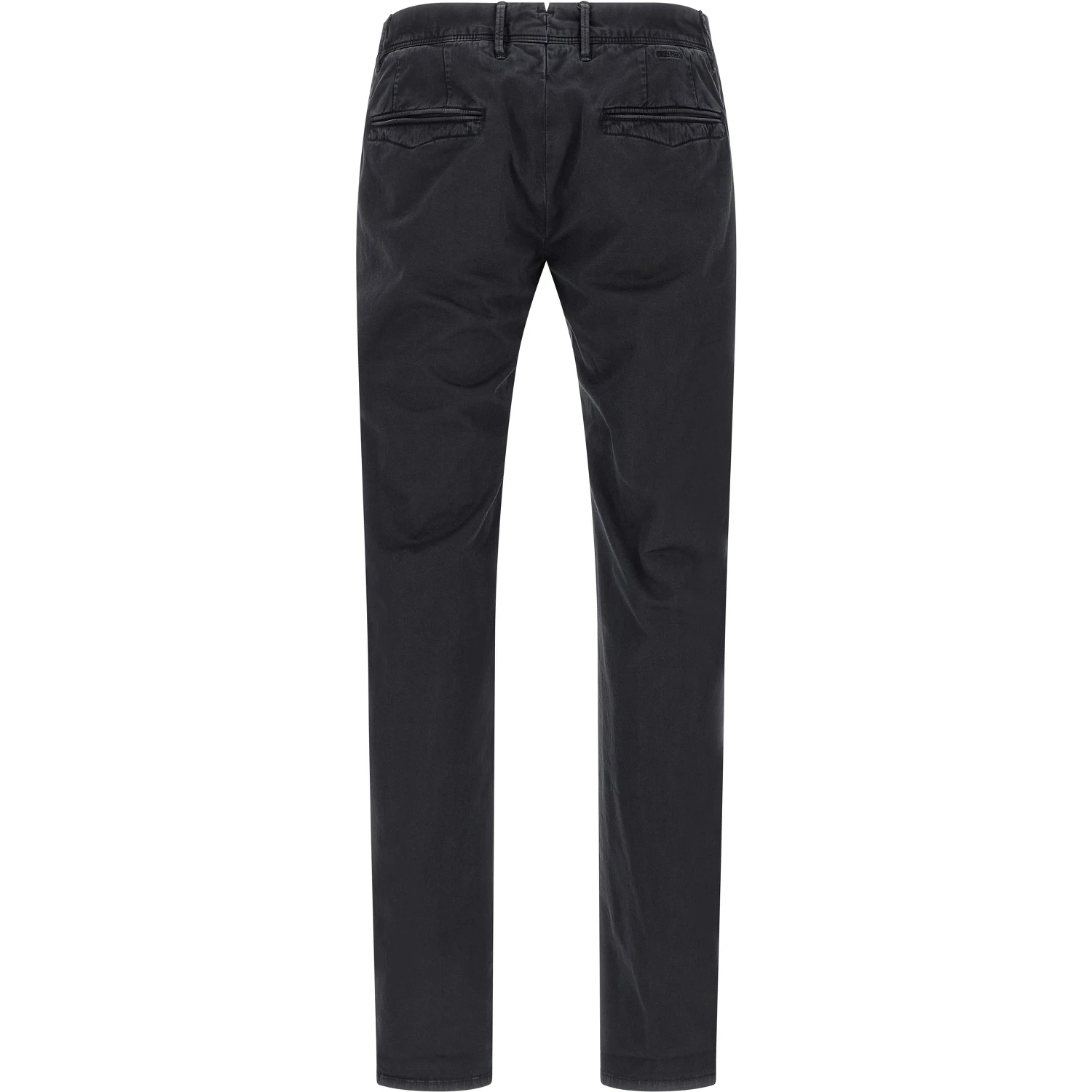 Blue Cotton Casual Pants