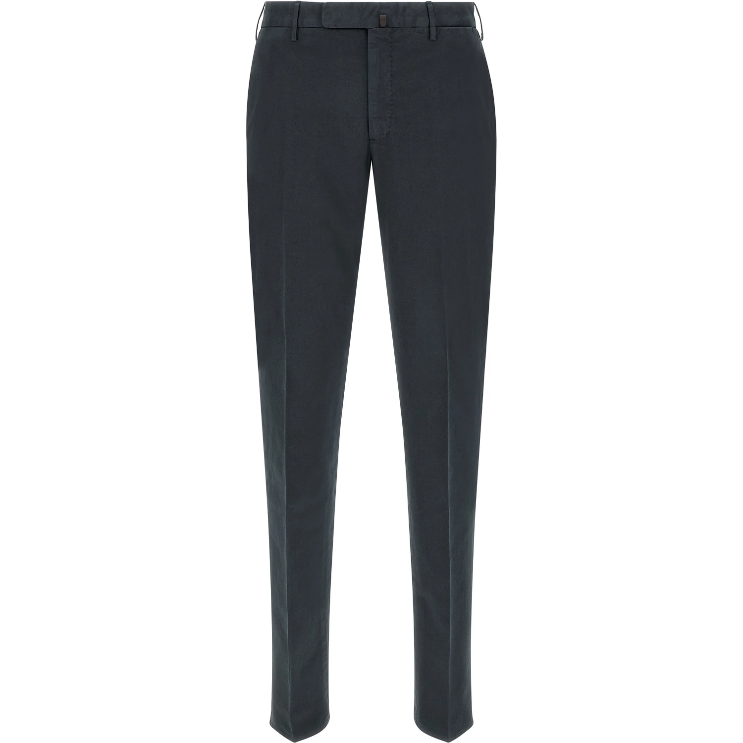 Blue Cotton Casual Pants