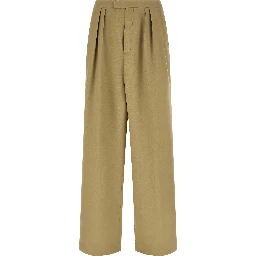 Bicolor Wool Casual Pants