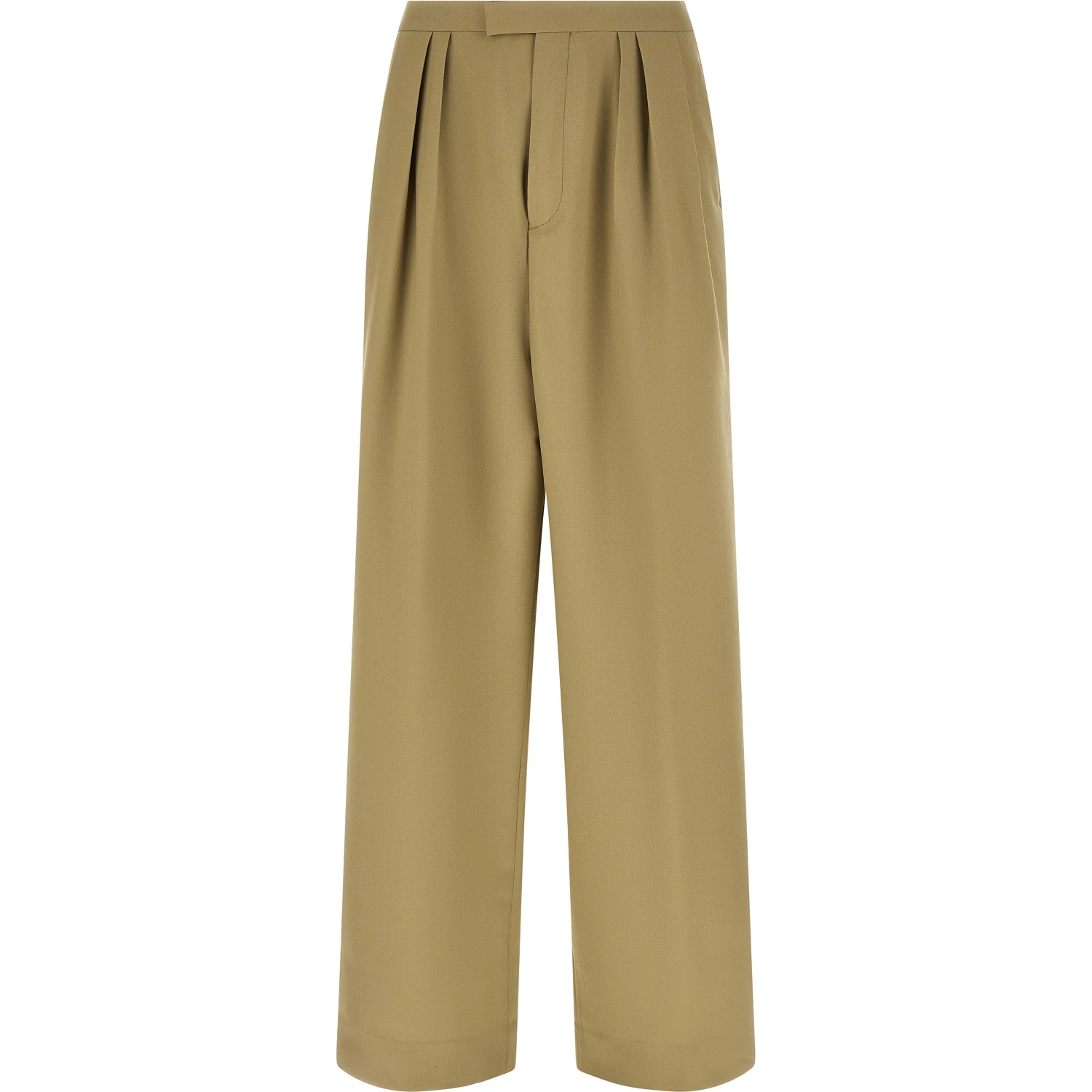 Bicolor Wool Casual Pants