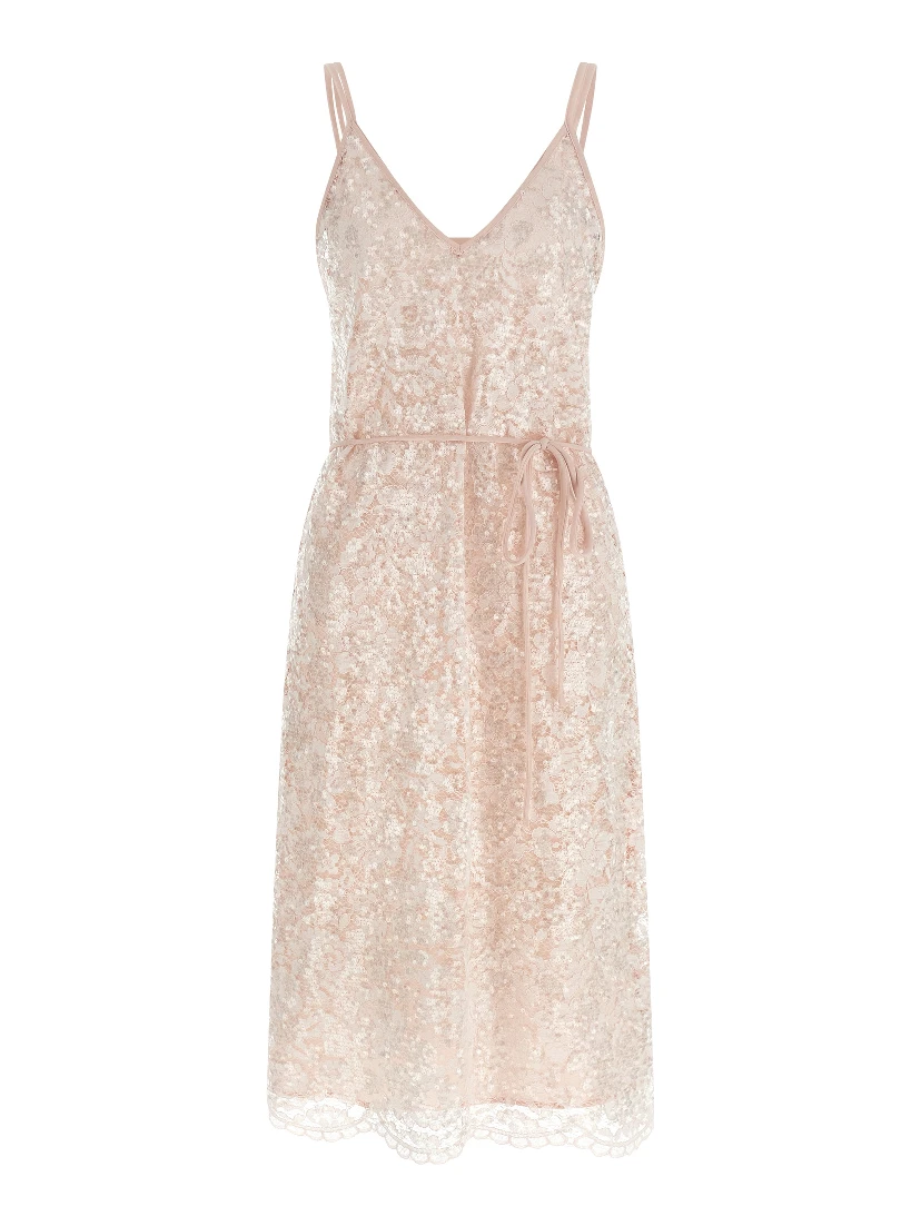 Multicolor Polyester Midi Dress