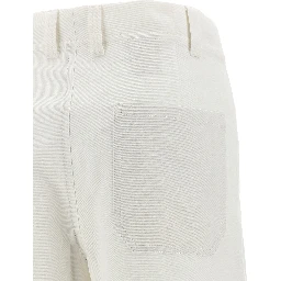 White Cotton Chino Pants