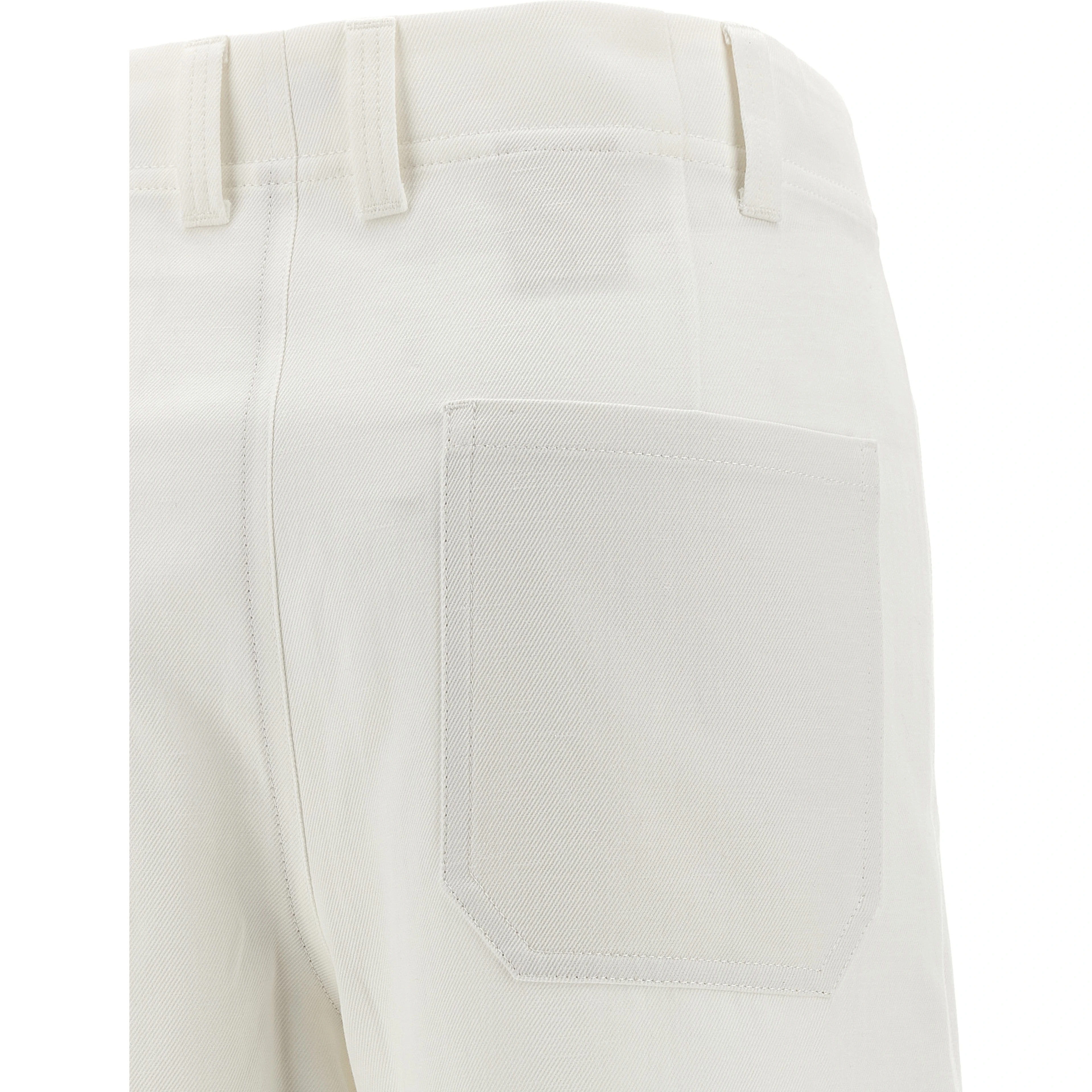 White Cotton Chino Pants