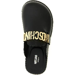 Black Calfskin Clogs