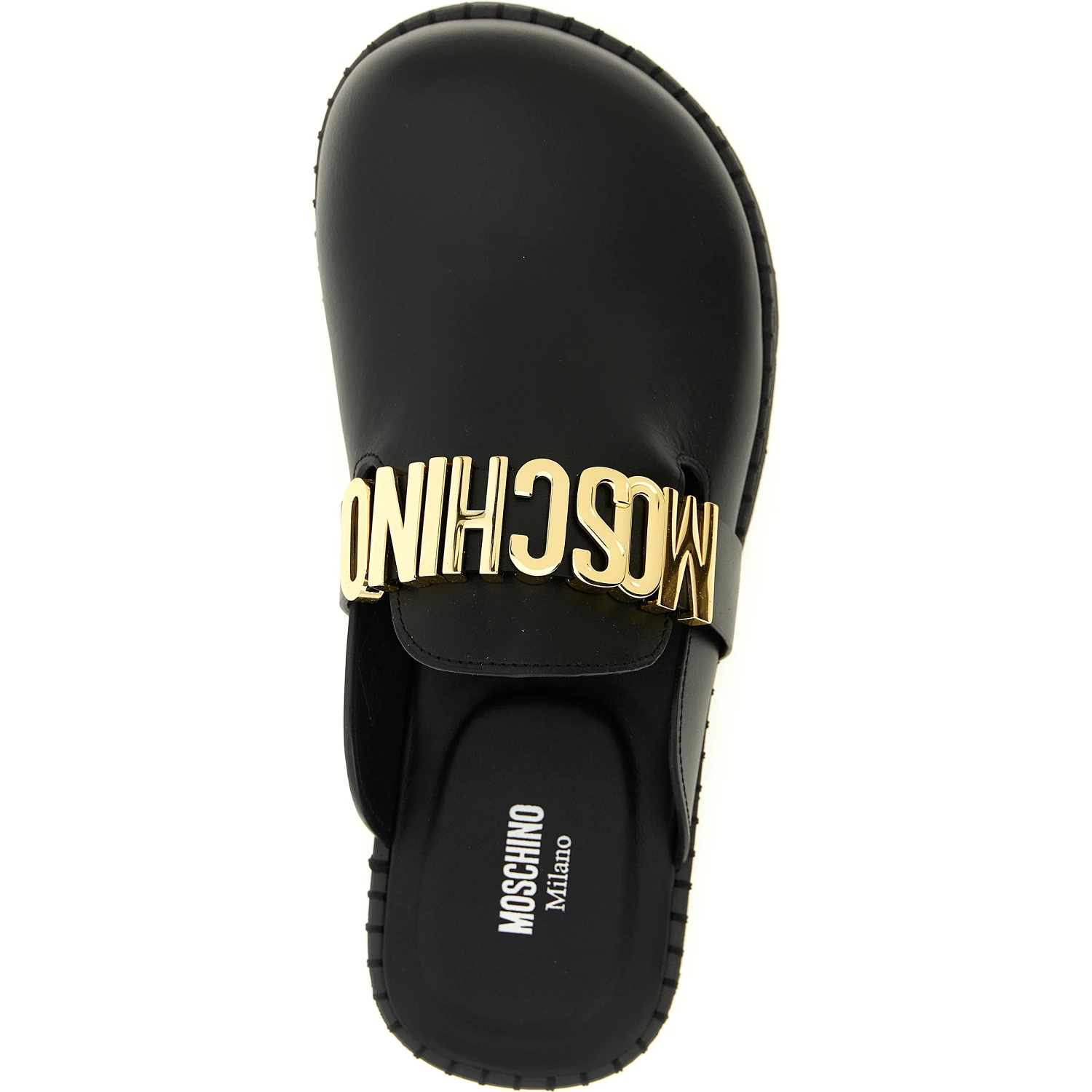 Black Calfskin Clogs