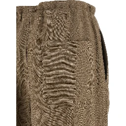 Beige Viscose Casual Pants