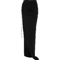 Black Cotton Mini Skirt