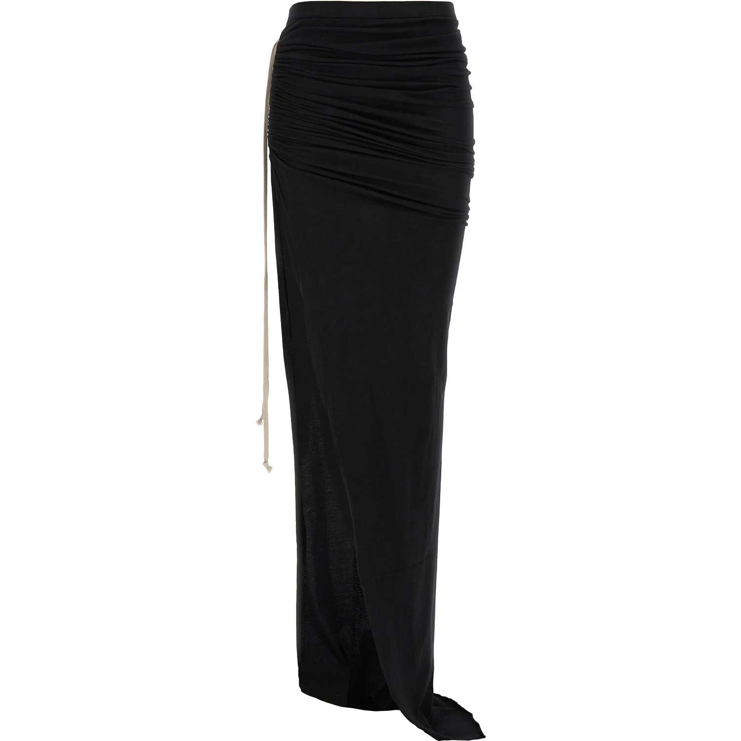 Black Cotton Mini Skirt