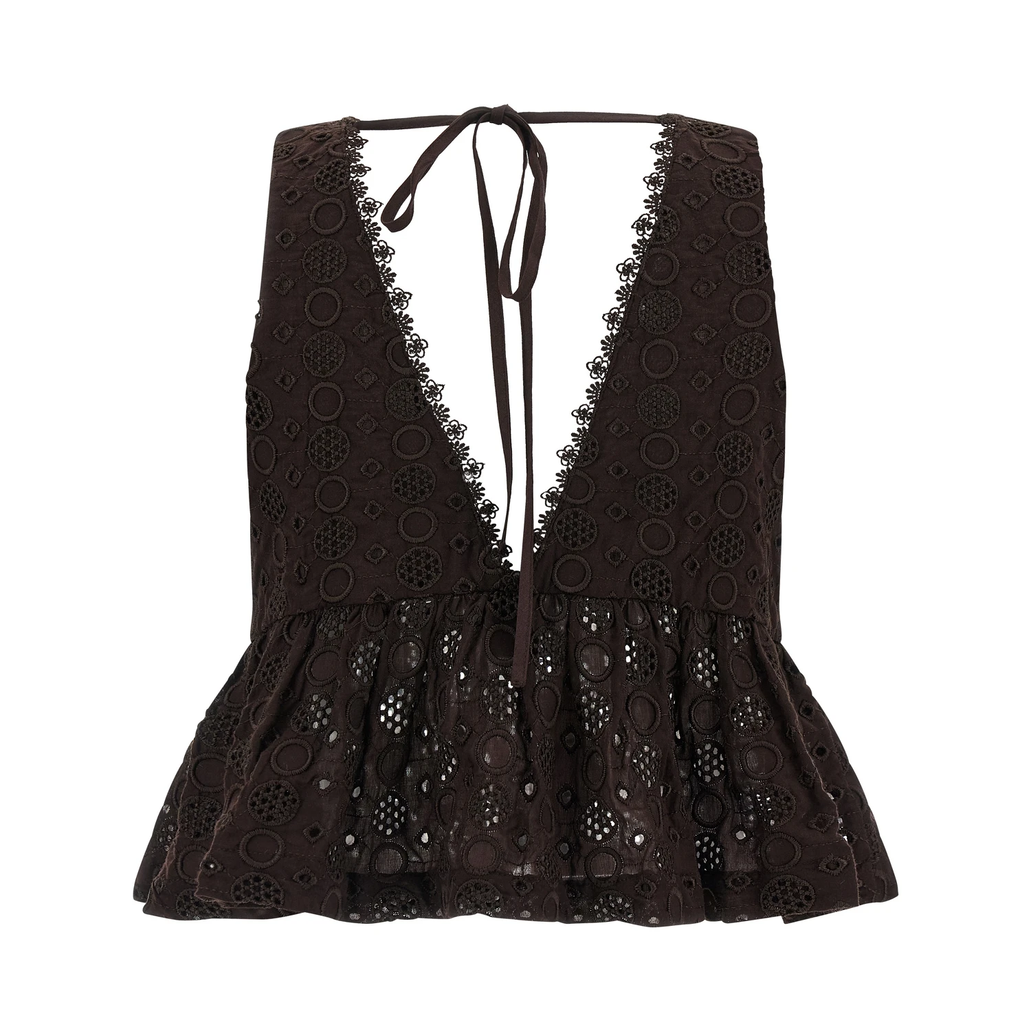 Brown Cotton Blouse