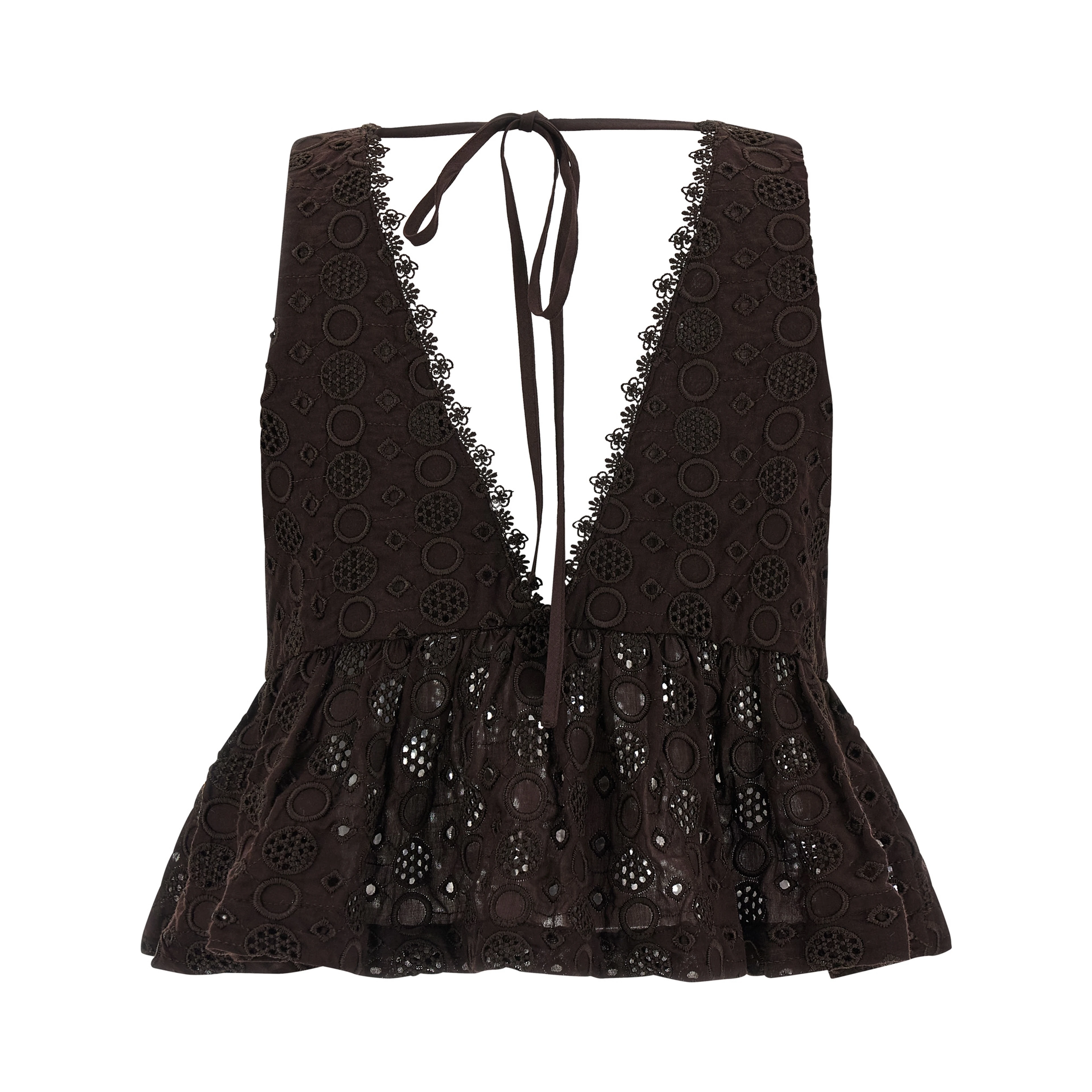 Brown Cotton Blouse