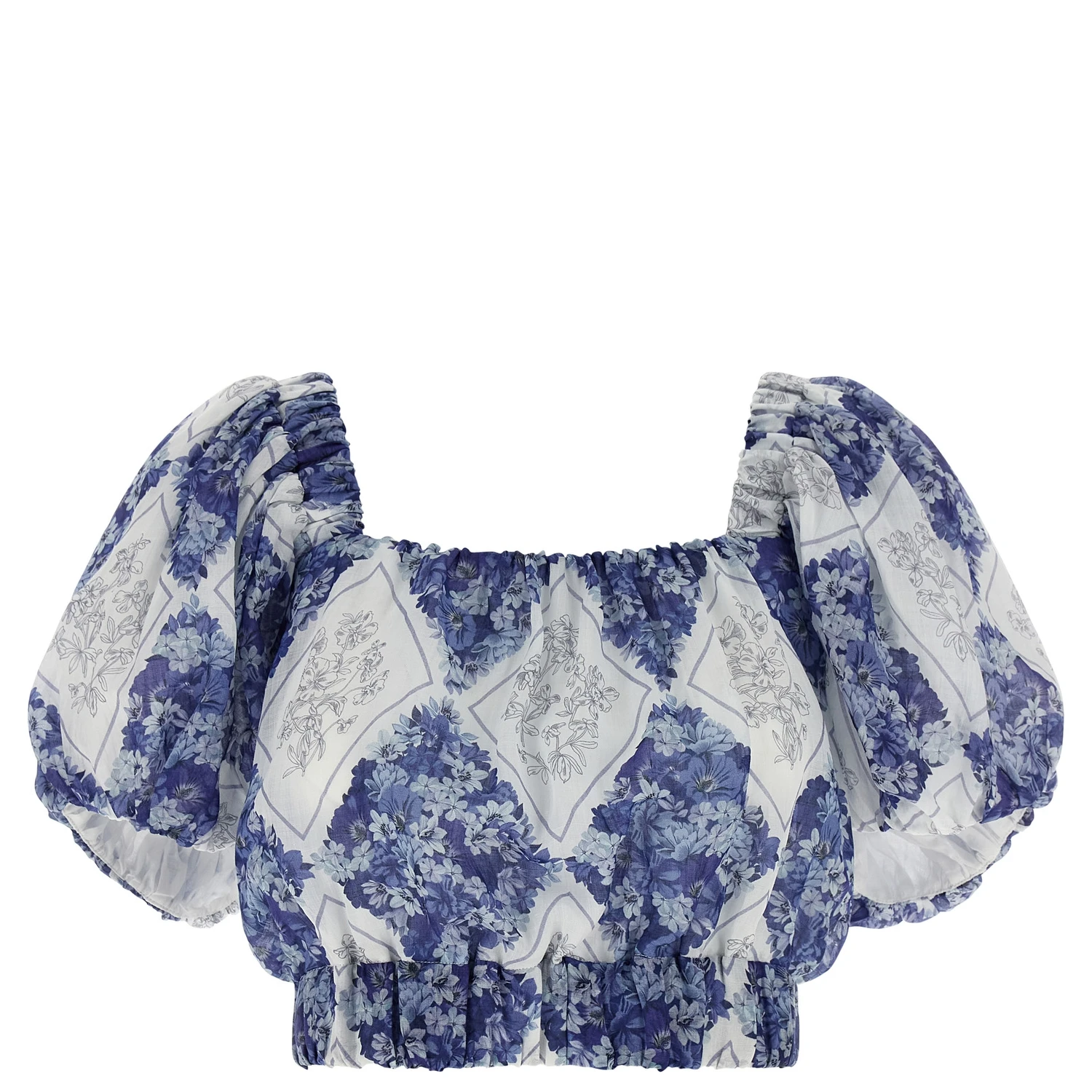 Blue Ramie Blouse