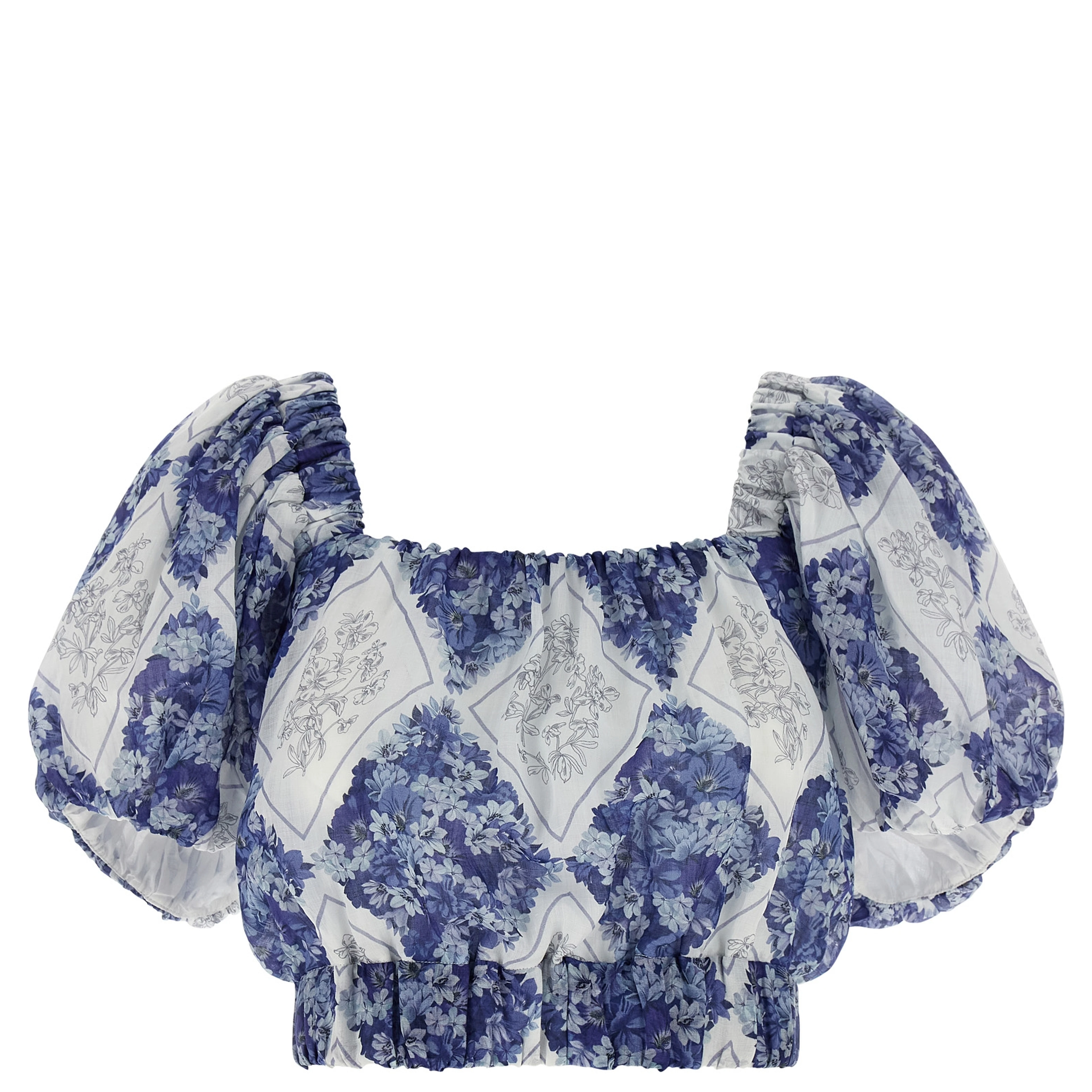 Blue Ramie Blouse