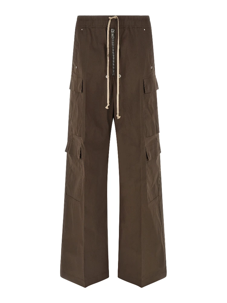 Brown Cotton Cargo Pants