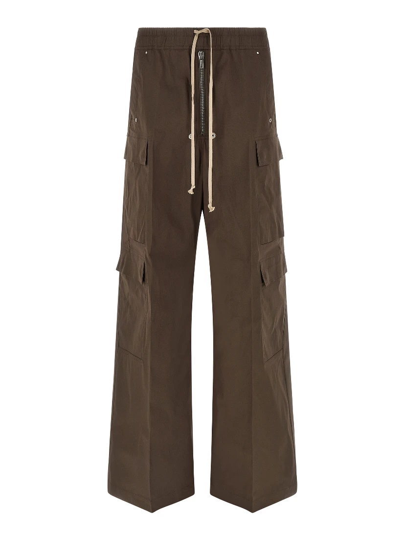 Brown Cotton Cargo Pants