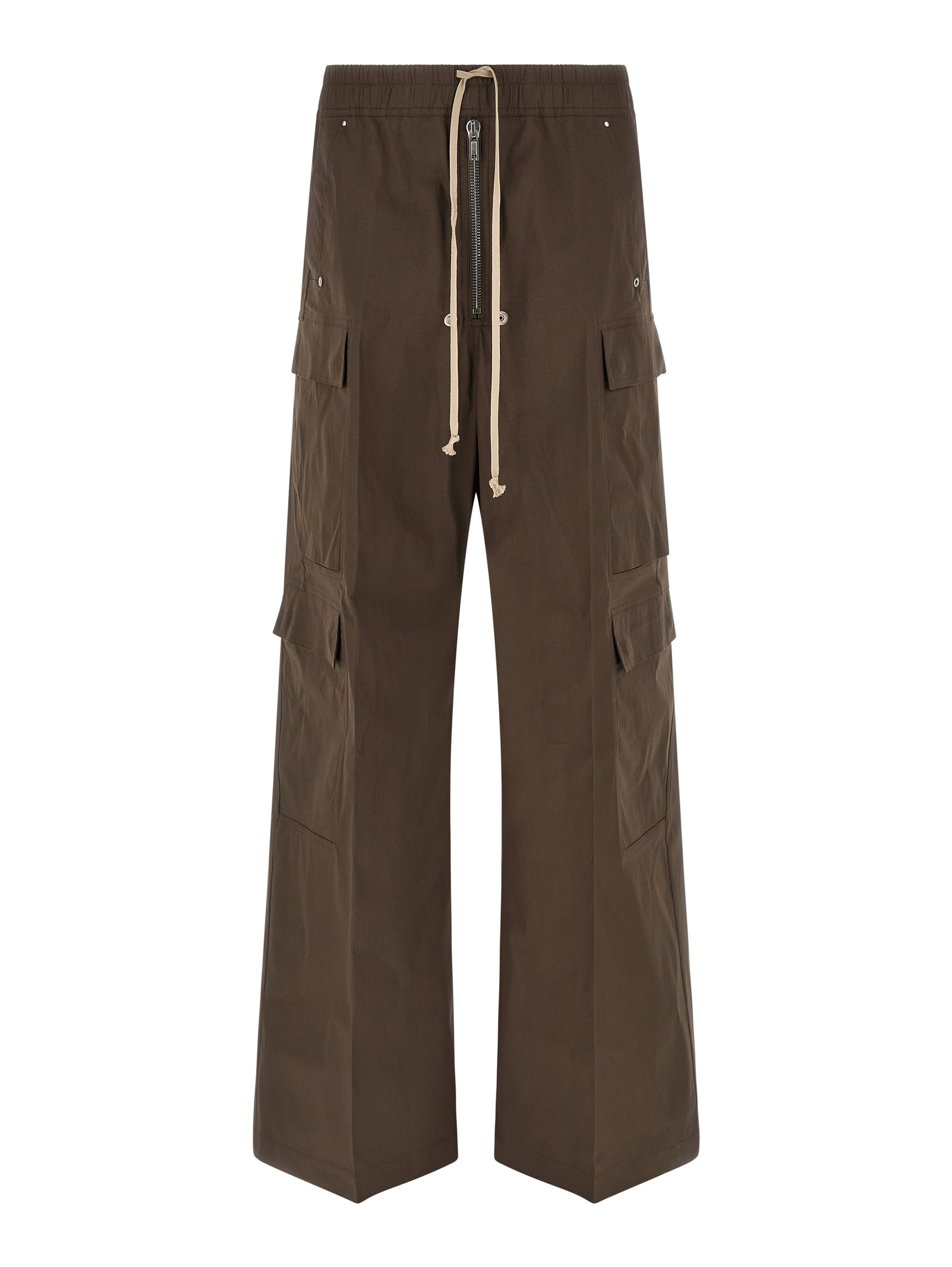 Brown Cotton Cargo Pants