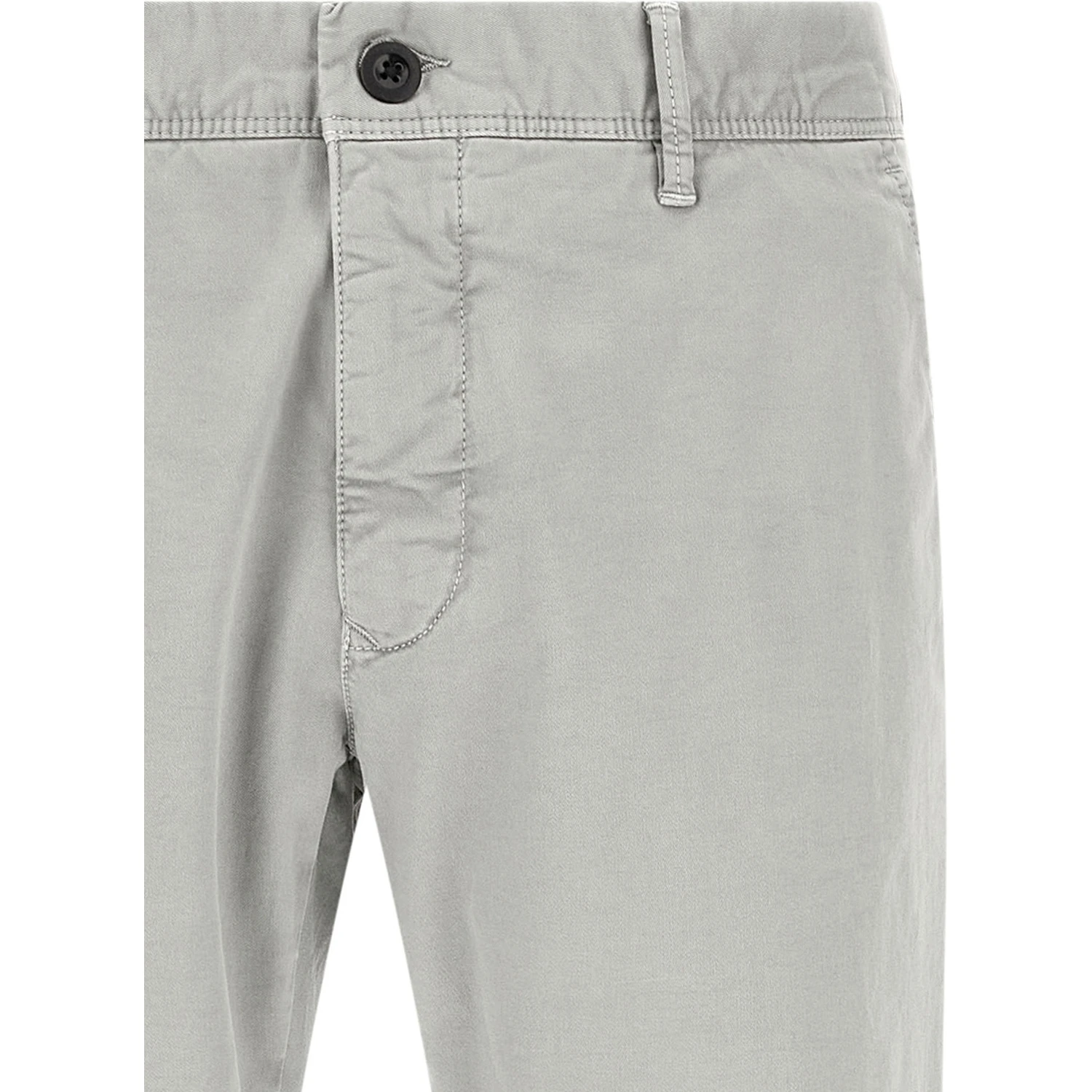 Gray Cotton Casual Pants