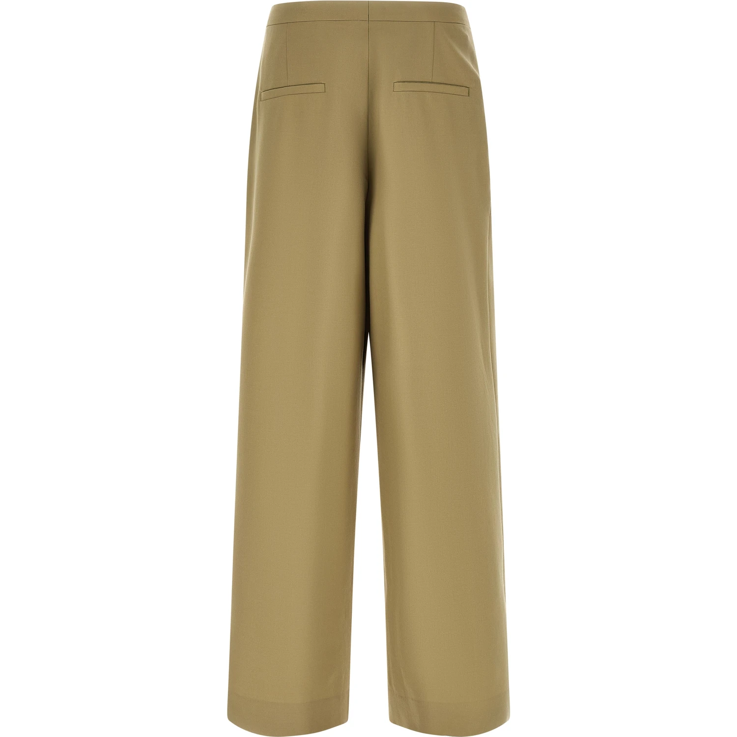 Bicolor Wool Casual Pants