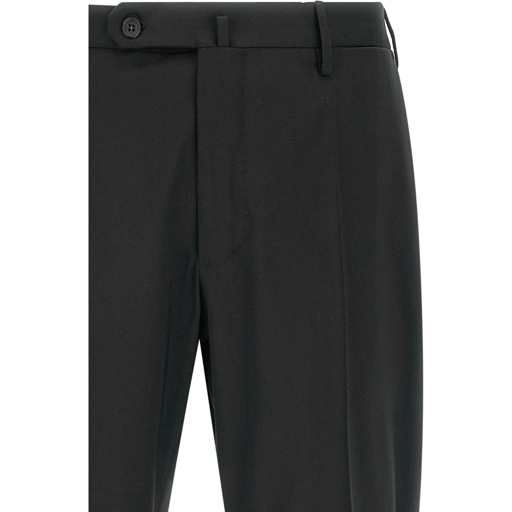 Black Virgin Wool Dress Pants