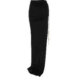 Black Cotton Mini Skirt