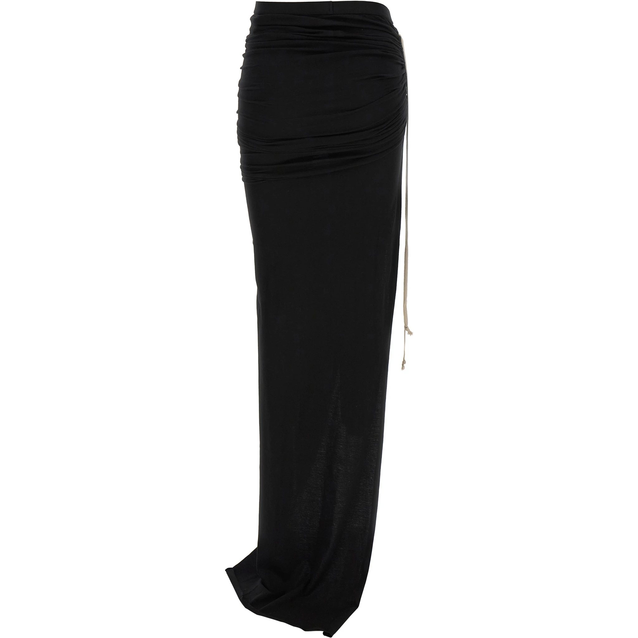 Black Cotton Mini Skirt