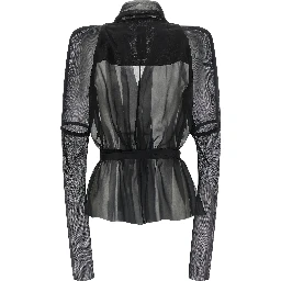 Black Silk Full-Length Jacket