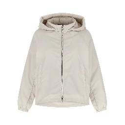 Beige Polyester Shell Jacket