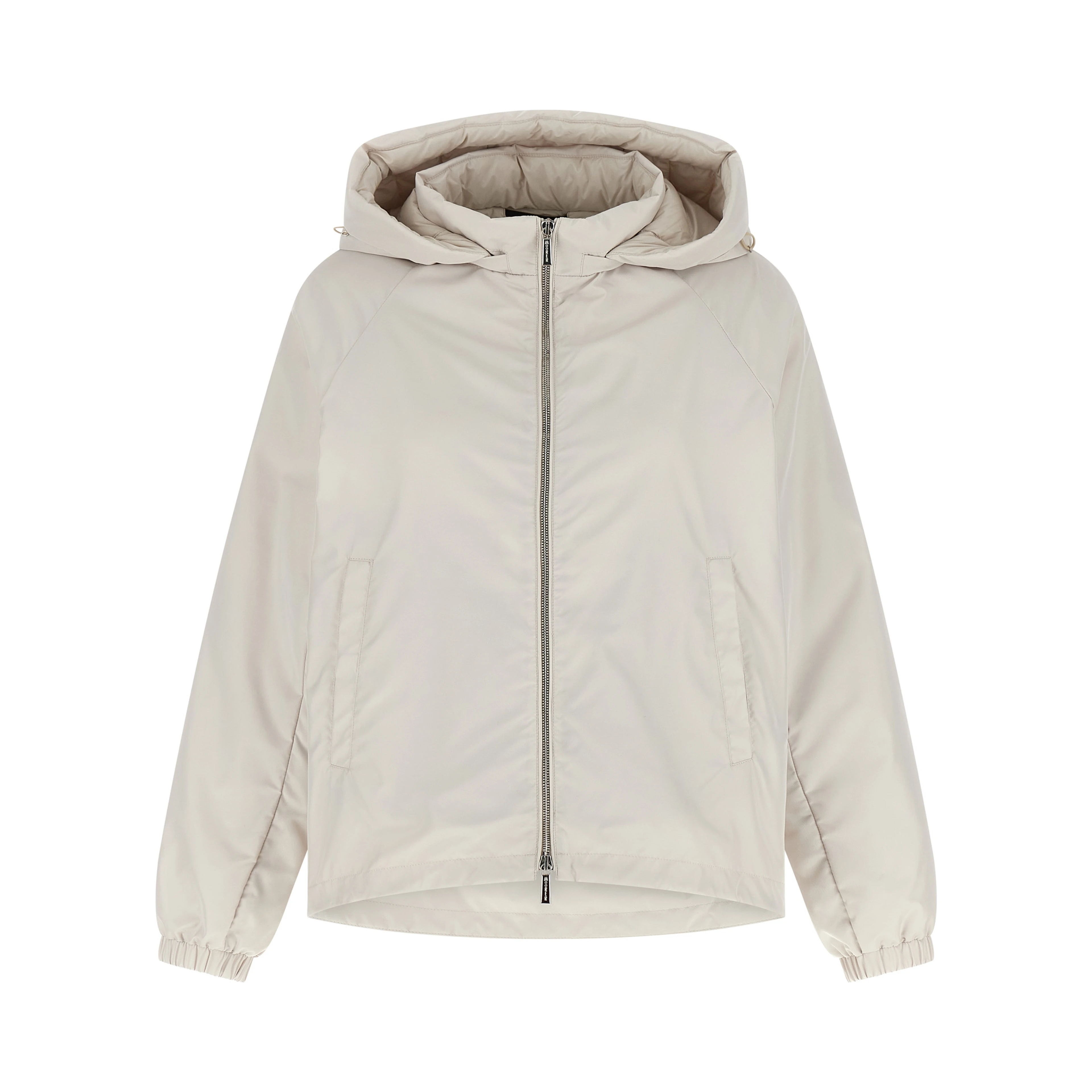 Beige Polyester Shell Jacket