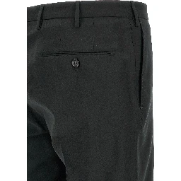 Black Virgin Wool Dress Pants