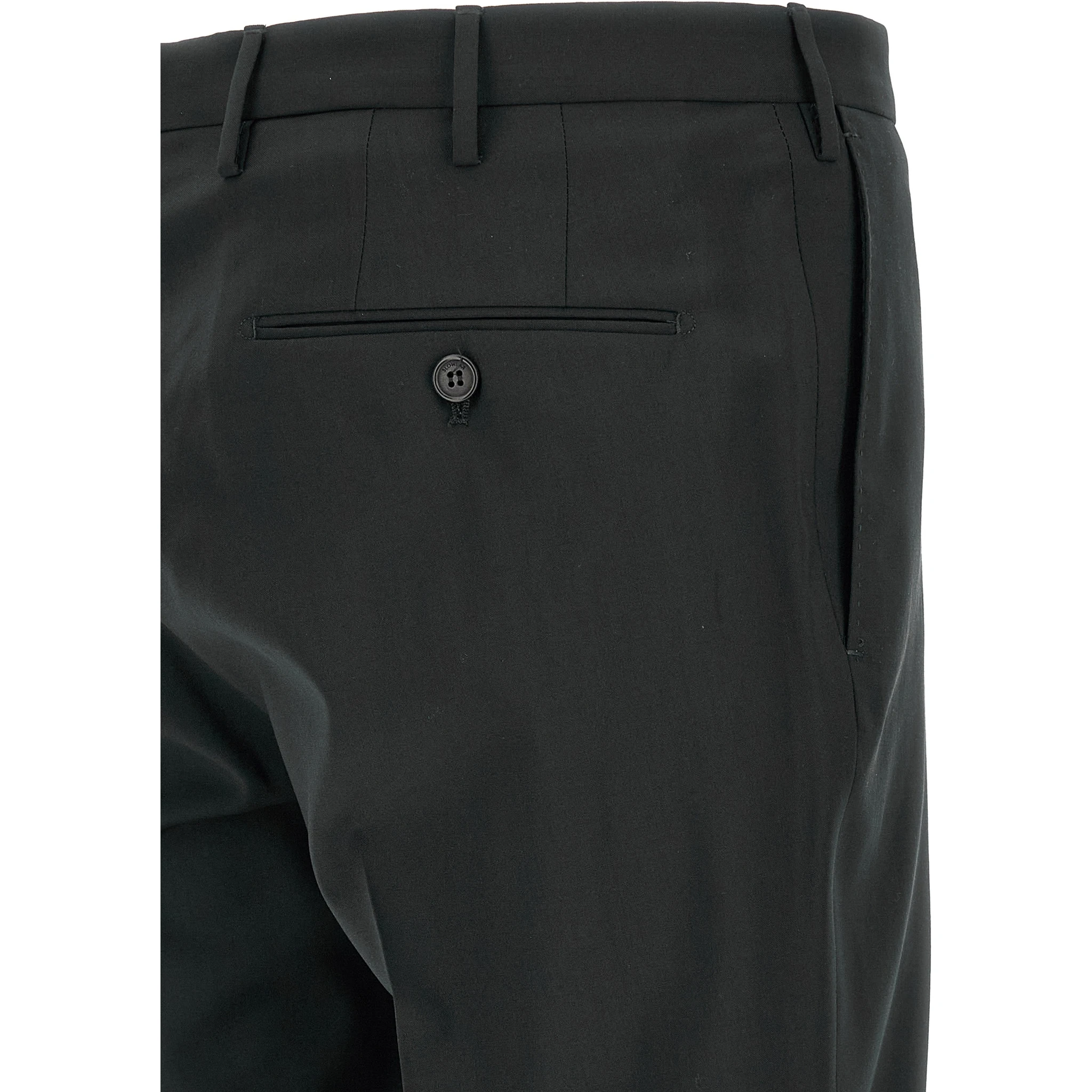 Black Virgin Wool Dress Pants