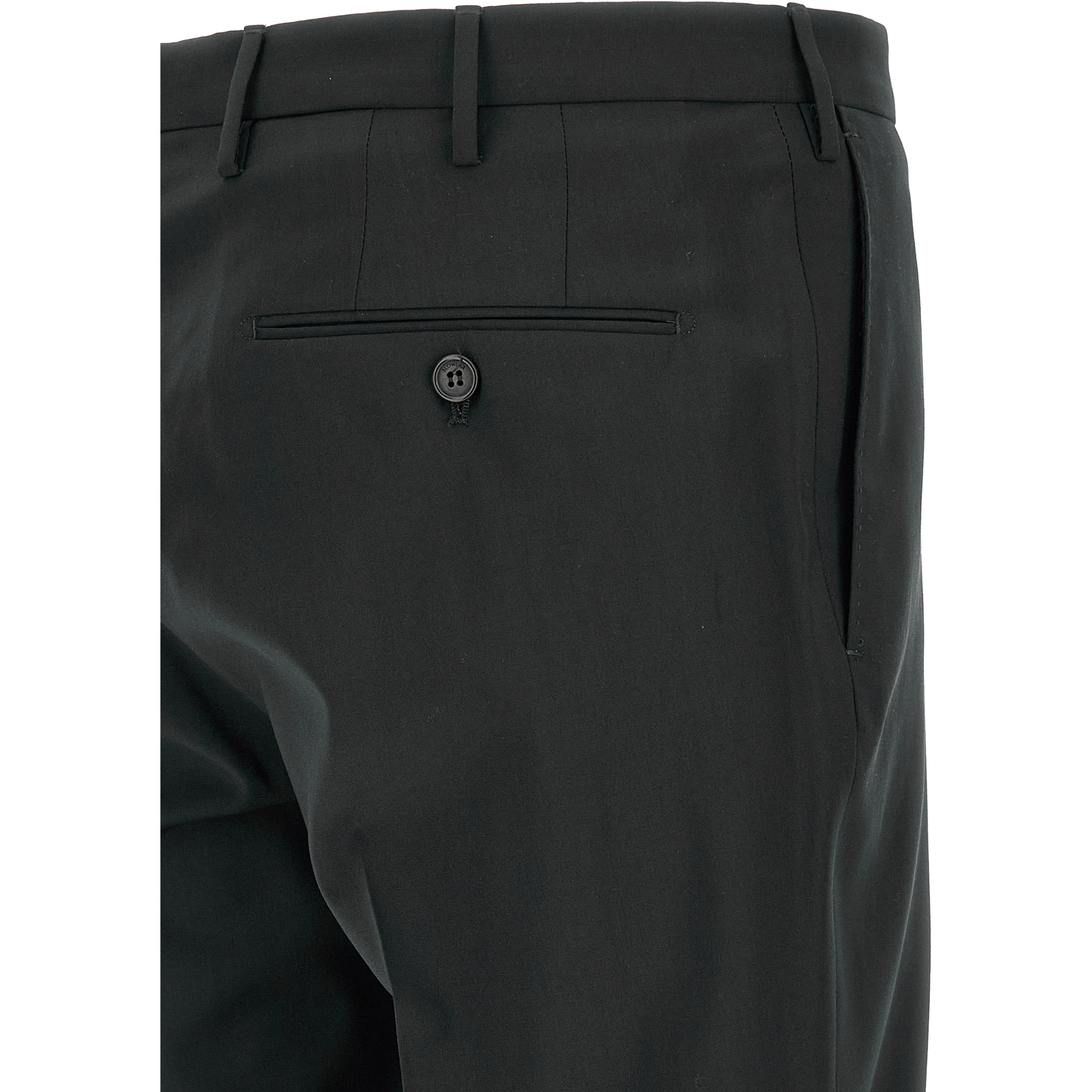 Black Virgin Wool Dress Pants