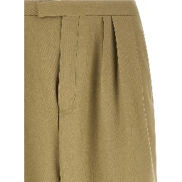 Bicolor Wool Casual Pants