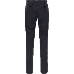 Blue Virgin Wool Dress Pants