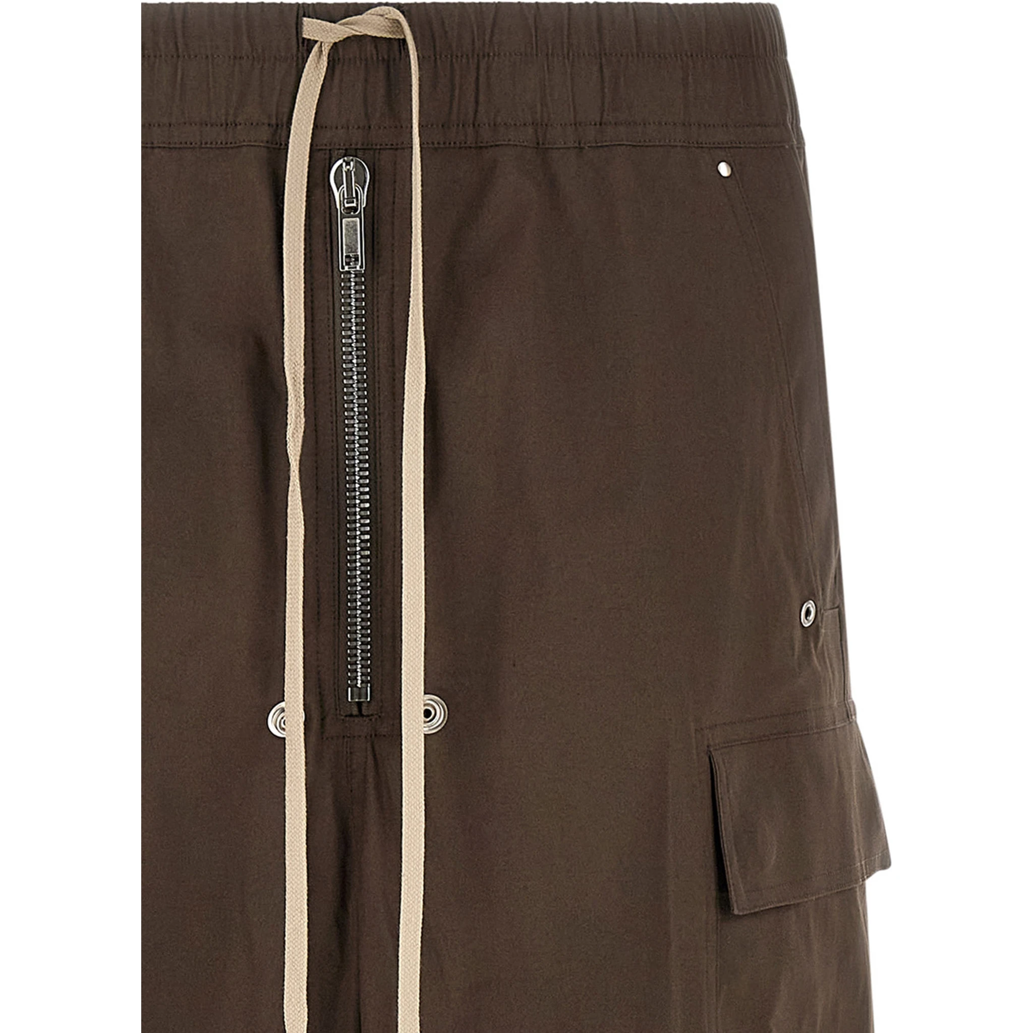 Brown Cotton Cargo Pants